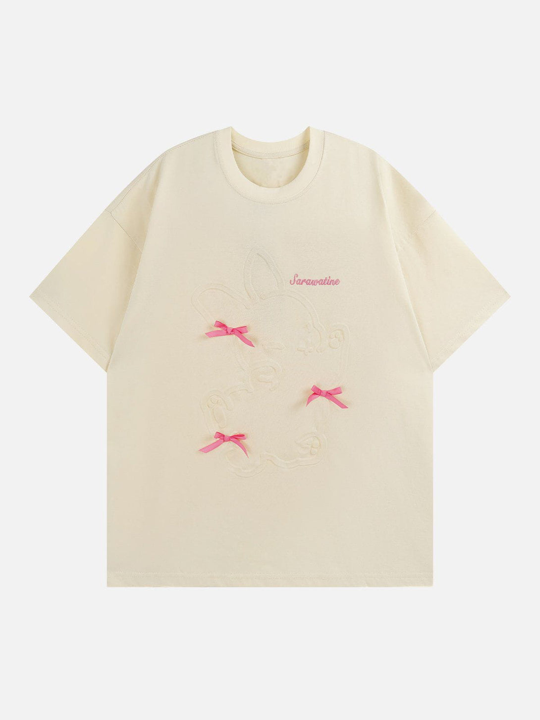 Majesda® - Ribbon Bows Tee- Outfit Ideas - Streetwear Fashion - majesda.com