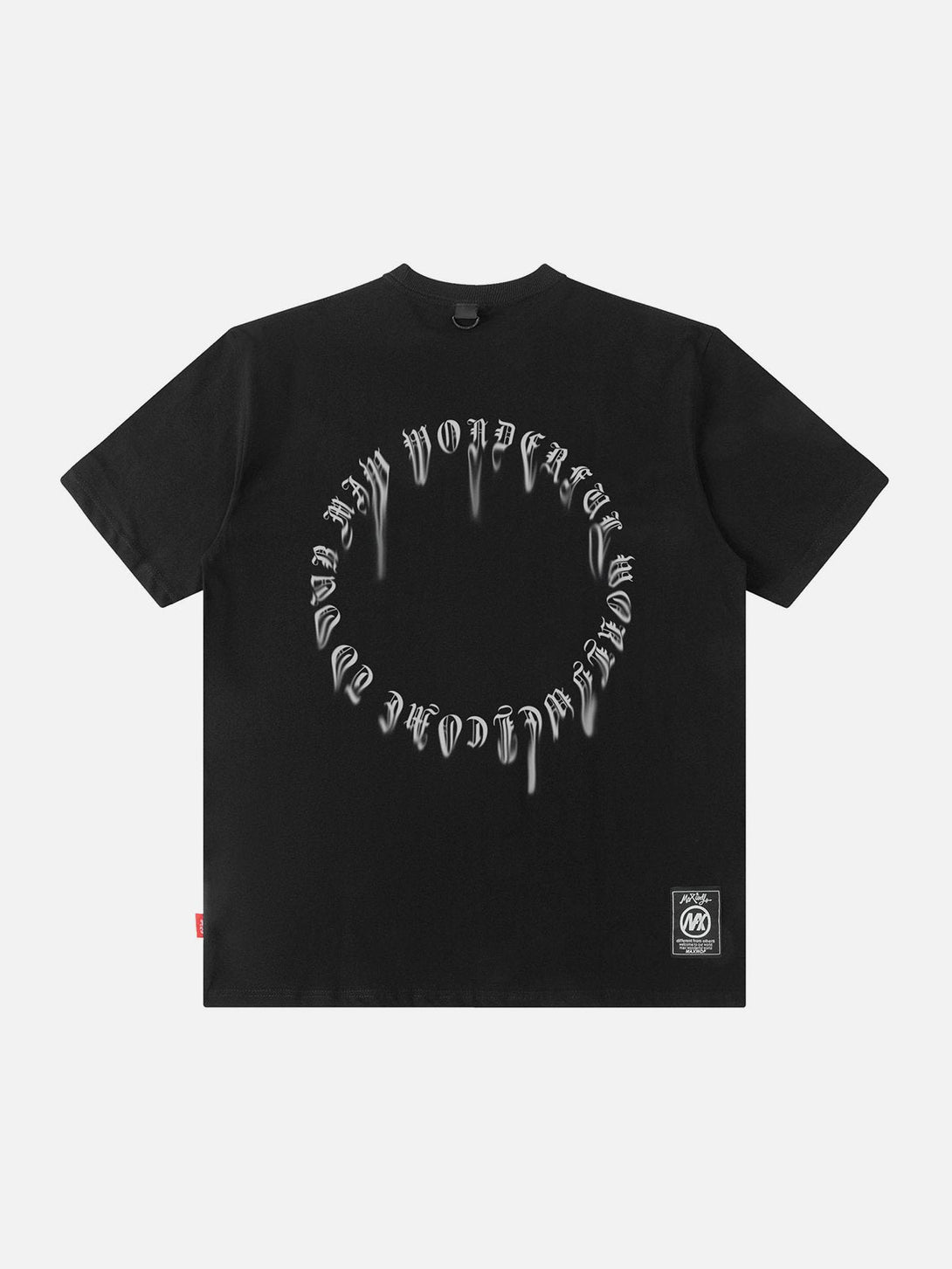 Majesda® - Ring Shaped Gothic Letter Print Tee- Outfit Ideas - Streetwear Fashion - majesda.com