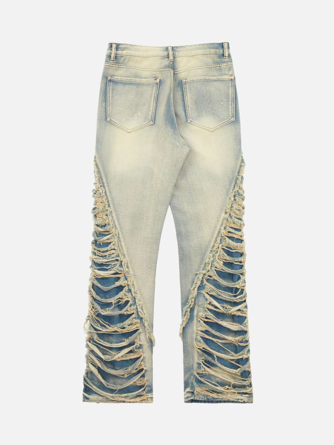 Majesda® - Ripped Double Straight Jeans- Outfit Ideas - Streetwear Fashion - majesda.com