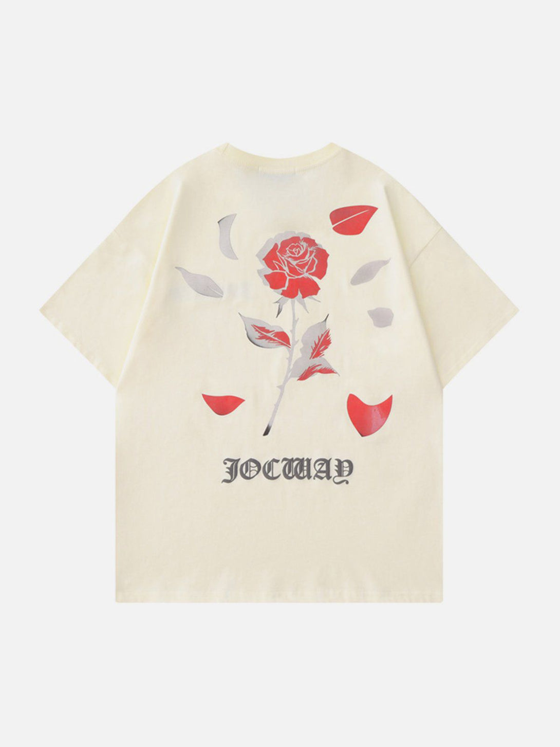 Majesda® - Rose Temperature Change Print Tee- Outfit Ideas - Streetwear Fashion - majesda.com