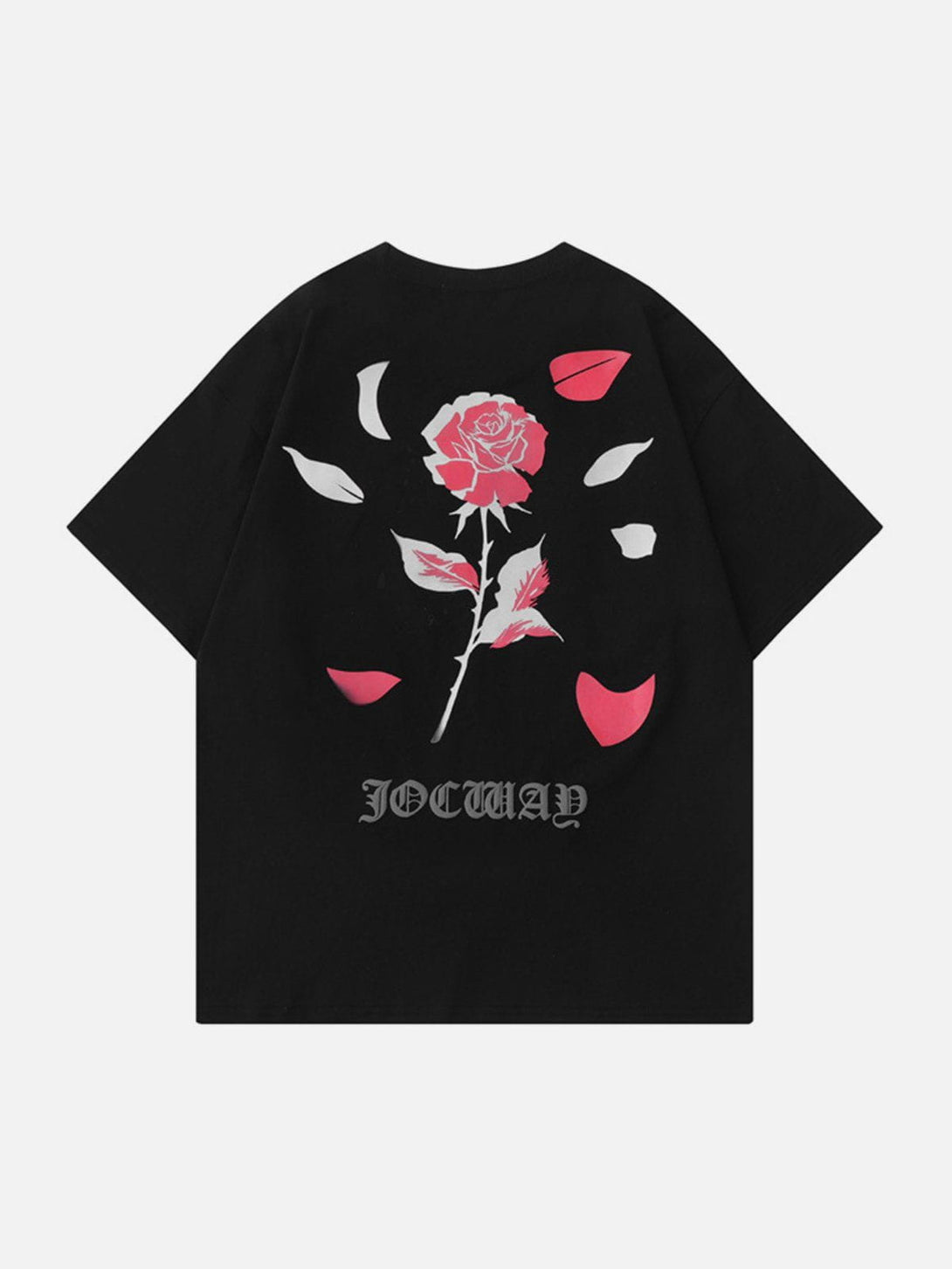 Majesda® - Rose Temperature Change Print Tee- Outfit Ideas - Streetwear Fashion - majesda.com