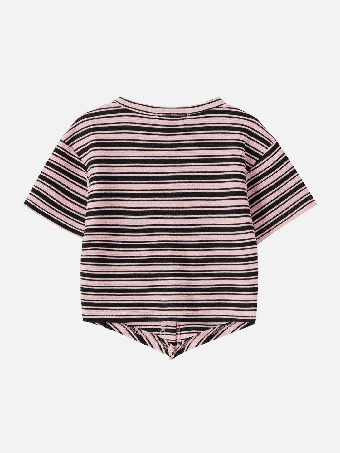 Majesda® - Rubber Stamp Stripe Print Tee- Outfit Ideas - Streetwear Fashion - majesda.com