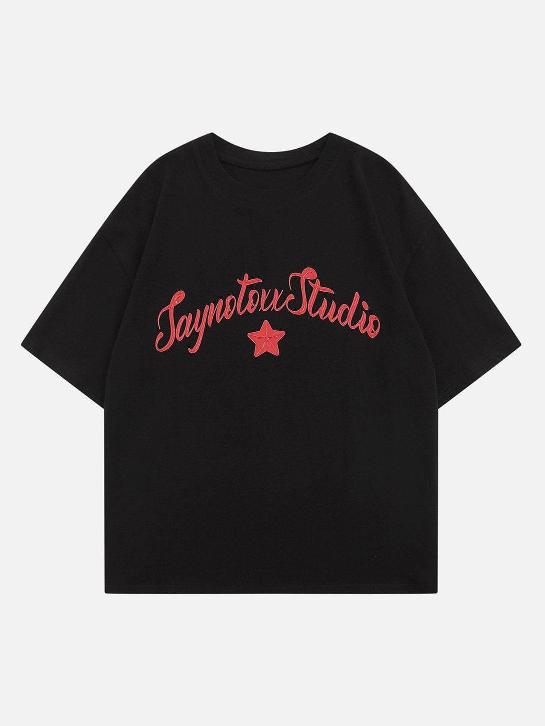 Majesda® - Saynotere Star Foam Printing Tee- Outfit Ideas - Streetwear Fashion - majesda.com