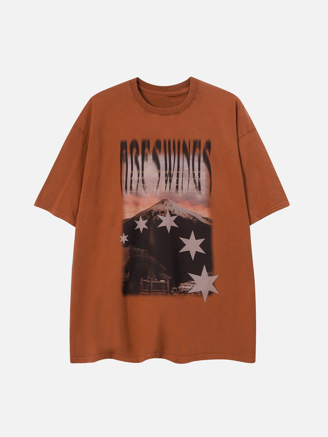 Majesda® - Scenic Print Tee- Outfit Ideas - Streetwear Fashion - majesda.com