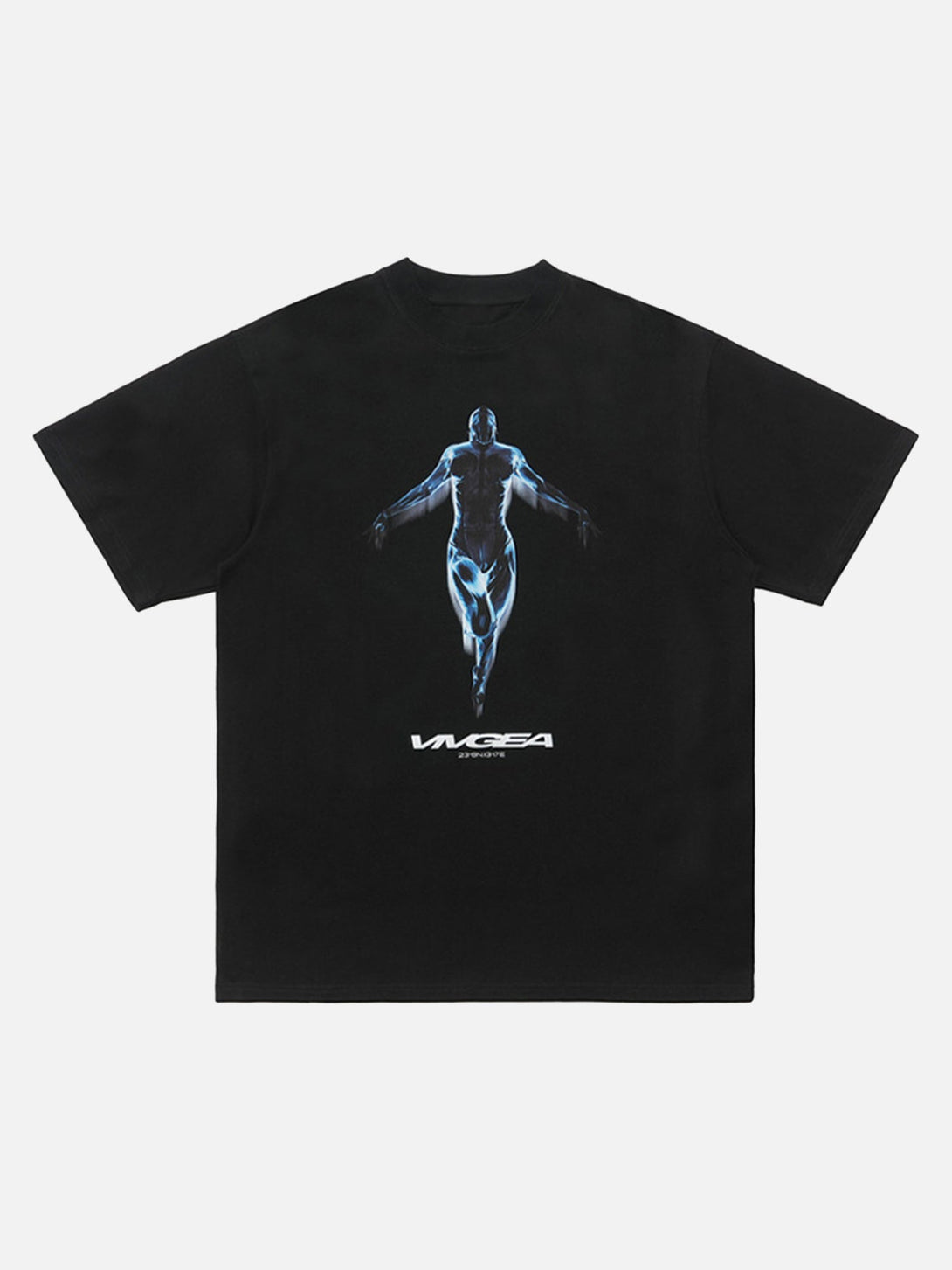 Majesda® - Sci-fi Metal Silhouette Loose Oversize T-shirt- Outfit Ideas - Streetwear Fashion - majesda.com