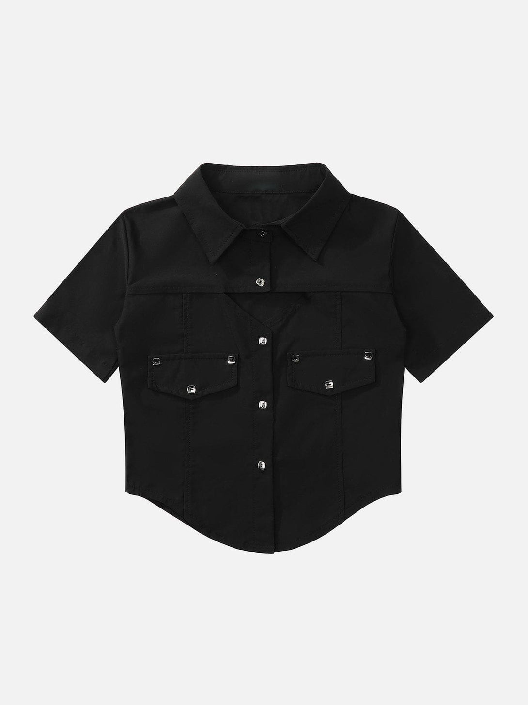 Majesda® - Simple Short Short Sleeve Shirt- Outfit Ideas - Streetwear Fashion - majesda.com