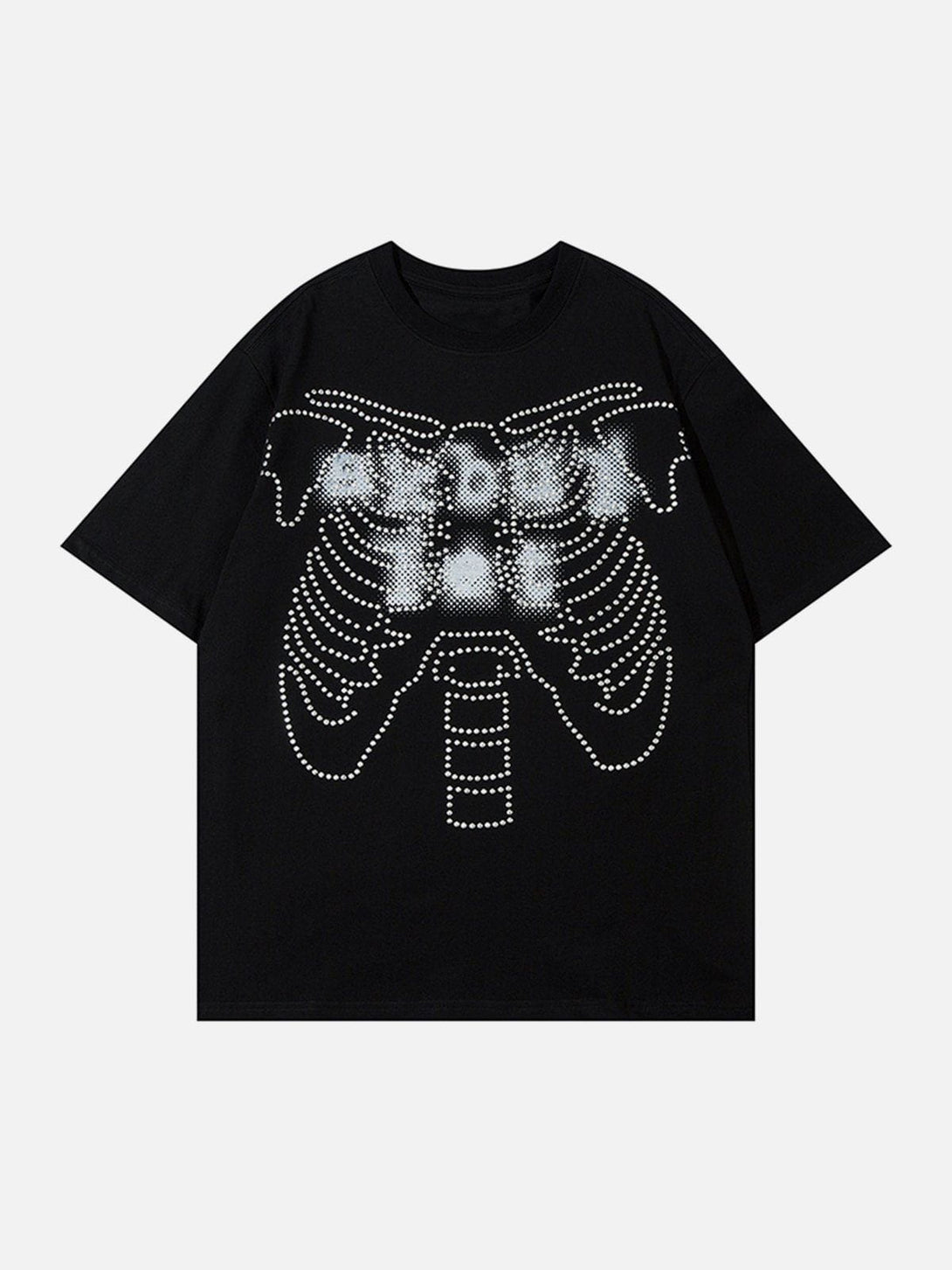 Majesda® - Skeleton Elements Print Tee- Outfit Ideas - Streetwear Fashion - majesda.com