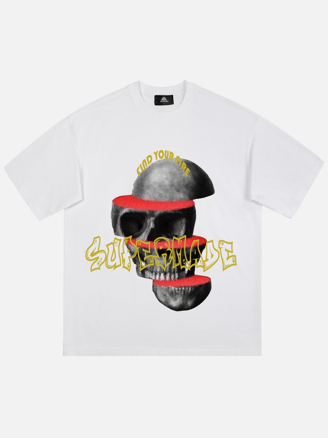 Majesda® - Skull Cut Desigrinted T-shirt- Outfit Ideas - Streetwear Fashion - majesda.com