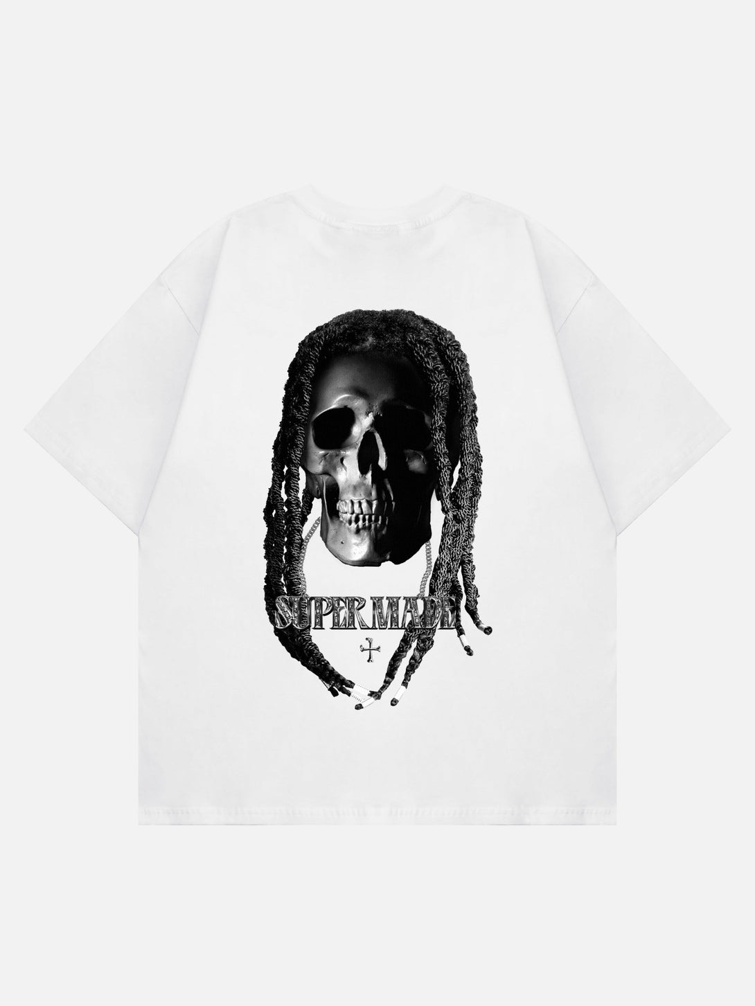 Majesda® - Skull Print T-shirt- Outfit Ideas - Streetwear Fashion - majesda.com