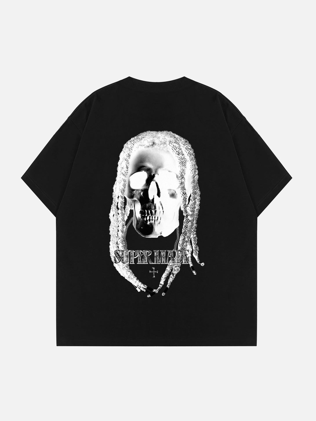 Majesda® - Skull Print T-shirt- Outfit Ideas - Streetwear Fashion - majesda.com