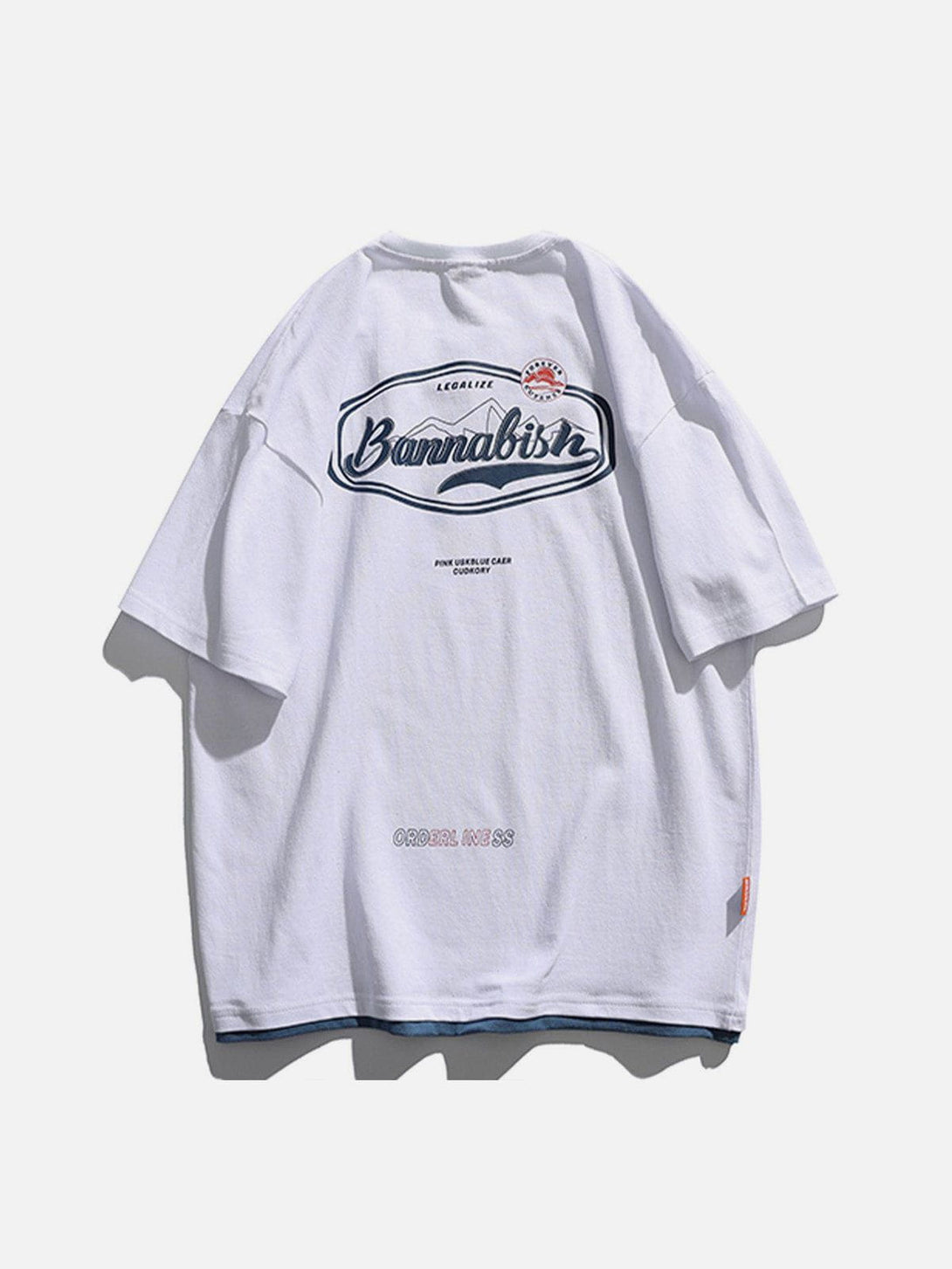 Majesda® - Small Mountains Letter Graphic Tee- Outfit Ideas - Streetwear Fashion - majesda.com