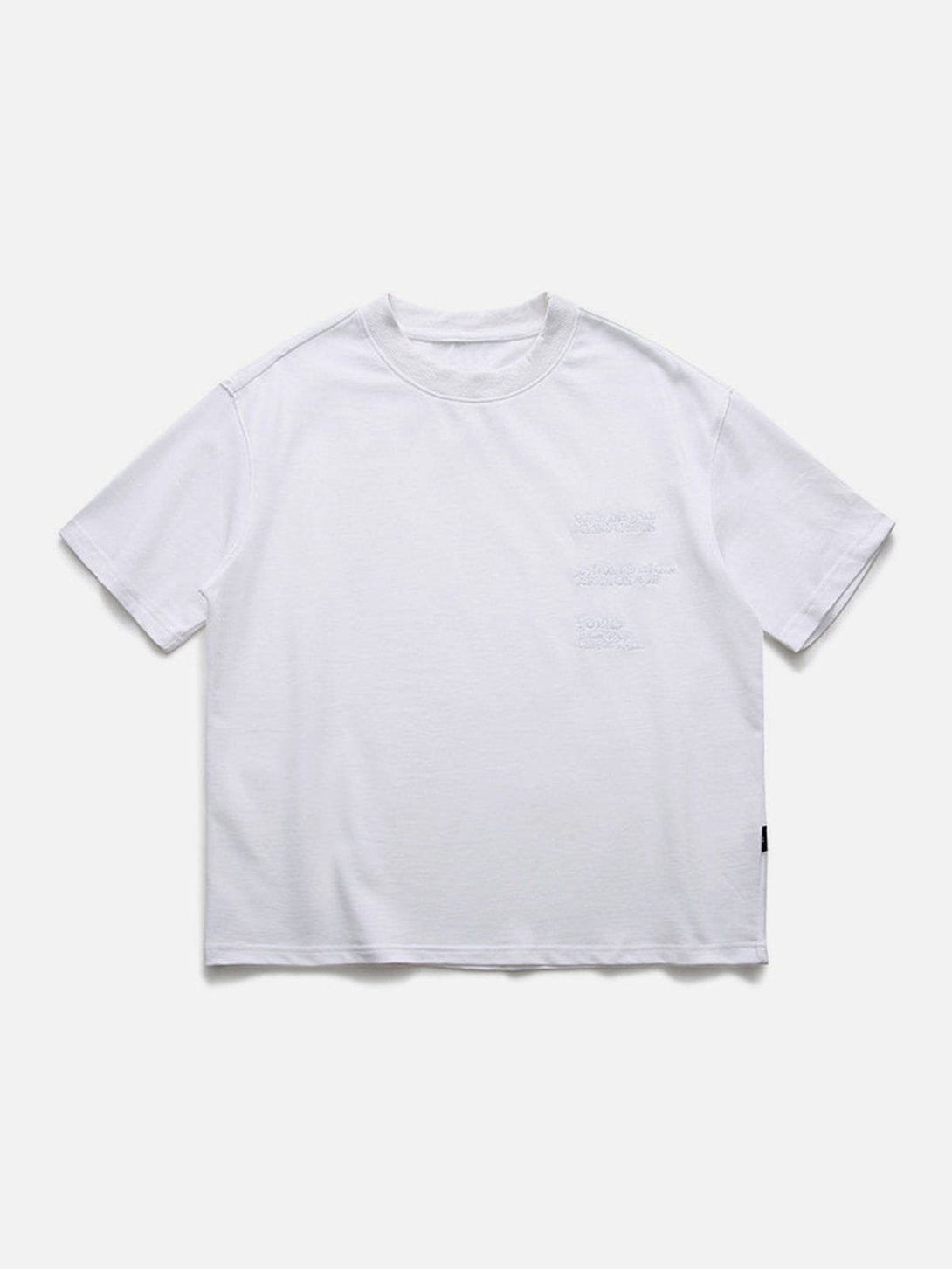 Majesda® - Solid Embroidery Letter Tee- Outfit Ideas - Streetwear Fashion - majesda.com