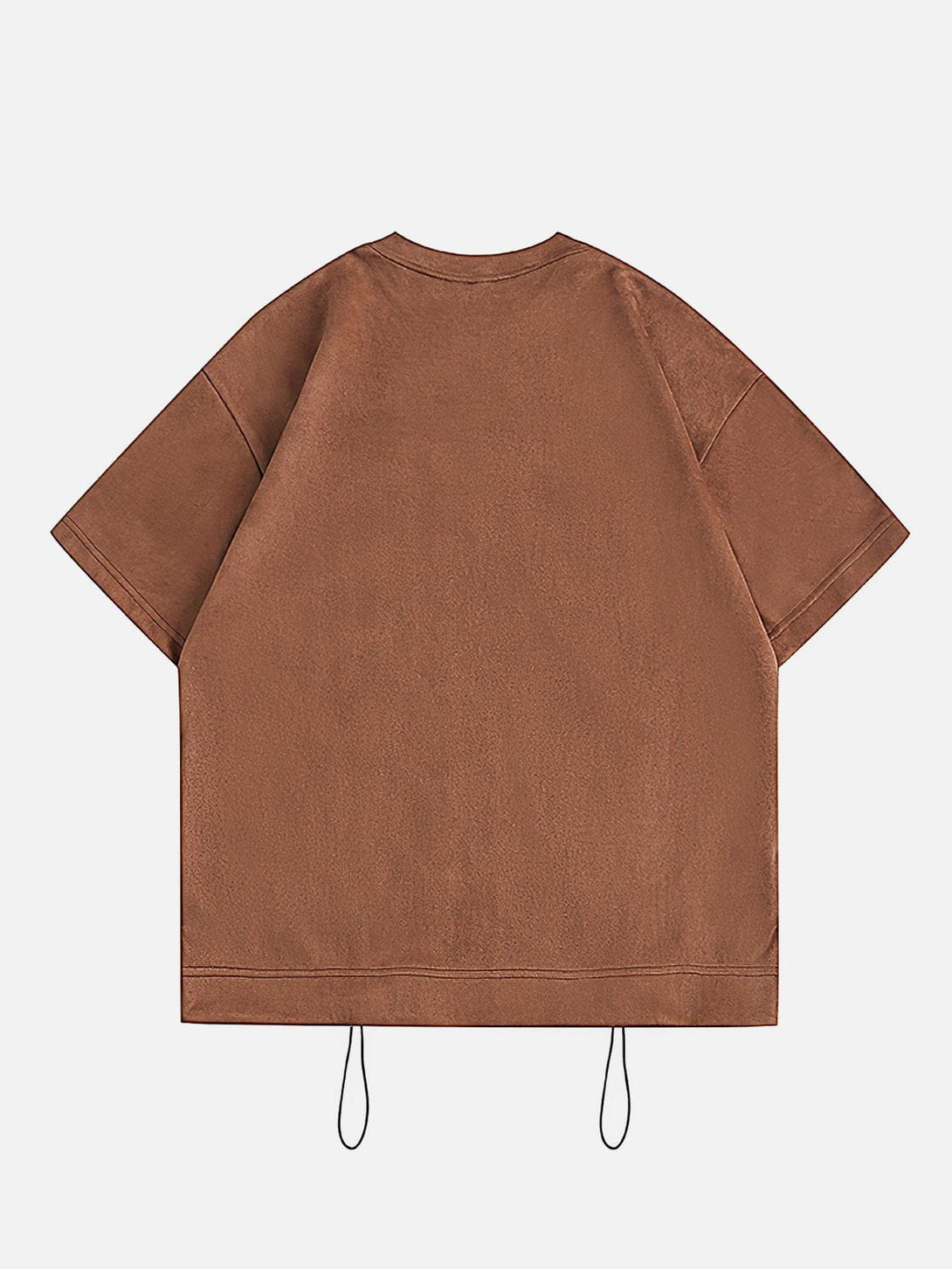 Majesda® - Solid Slant Pocket Suede Tee- Outfit Ideas - Streetwear Fashion - majesda.com