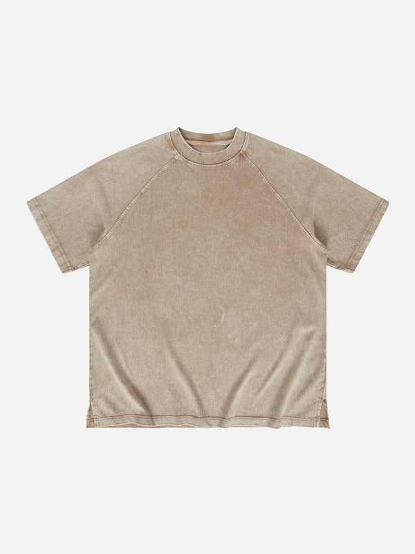 Majesda® - Solid Washed Essential Cotton Tee- Outfit Ideas - Streetwear Fashion - majesda.com