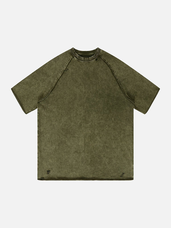 Majesda® - Solid Washed Essential Tee- Outfit Ideas - Streetwear Fashion - majesda.com