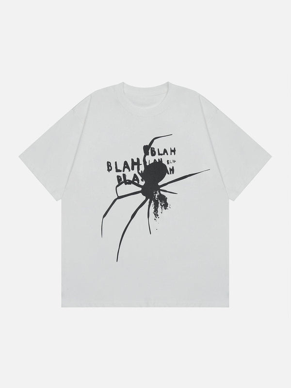 Majesda® - Spider Shadow Print Tee- Outfit Ideas - Streetwear Fashion - majesda.com