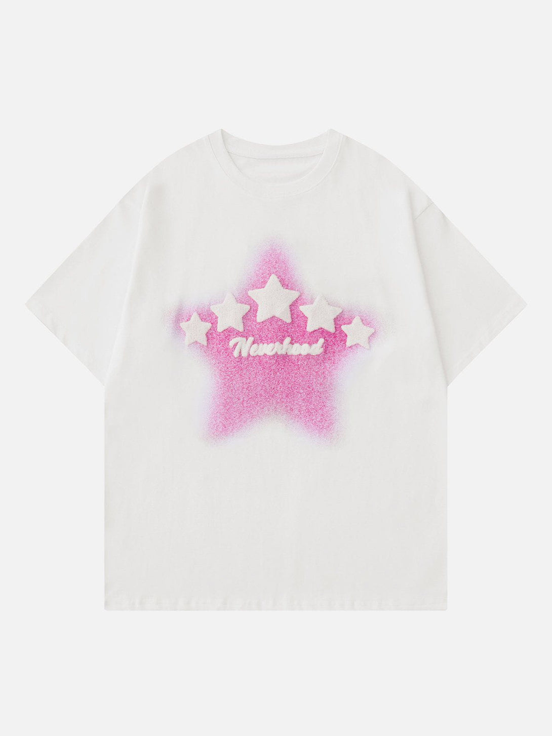 Majesda® - Star Alphabet Print Tee- Outfit Ideas - Streetwear Fashion - majesda.com