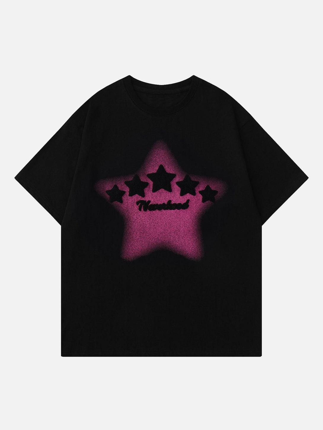 Majesda® - Star Alphabet Print Tee- Outfit Ideas - Streetwear Fashion - majesda.com