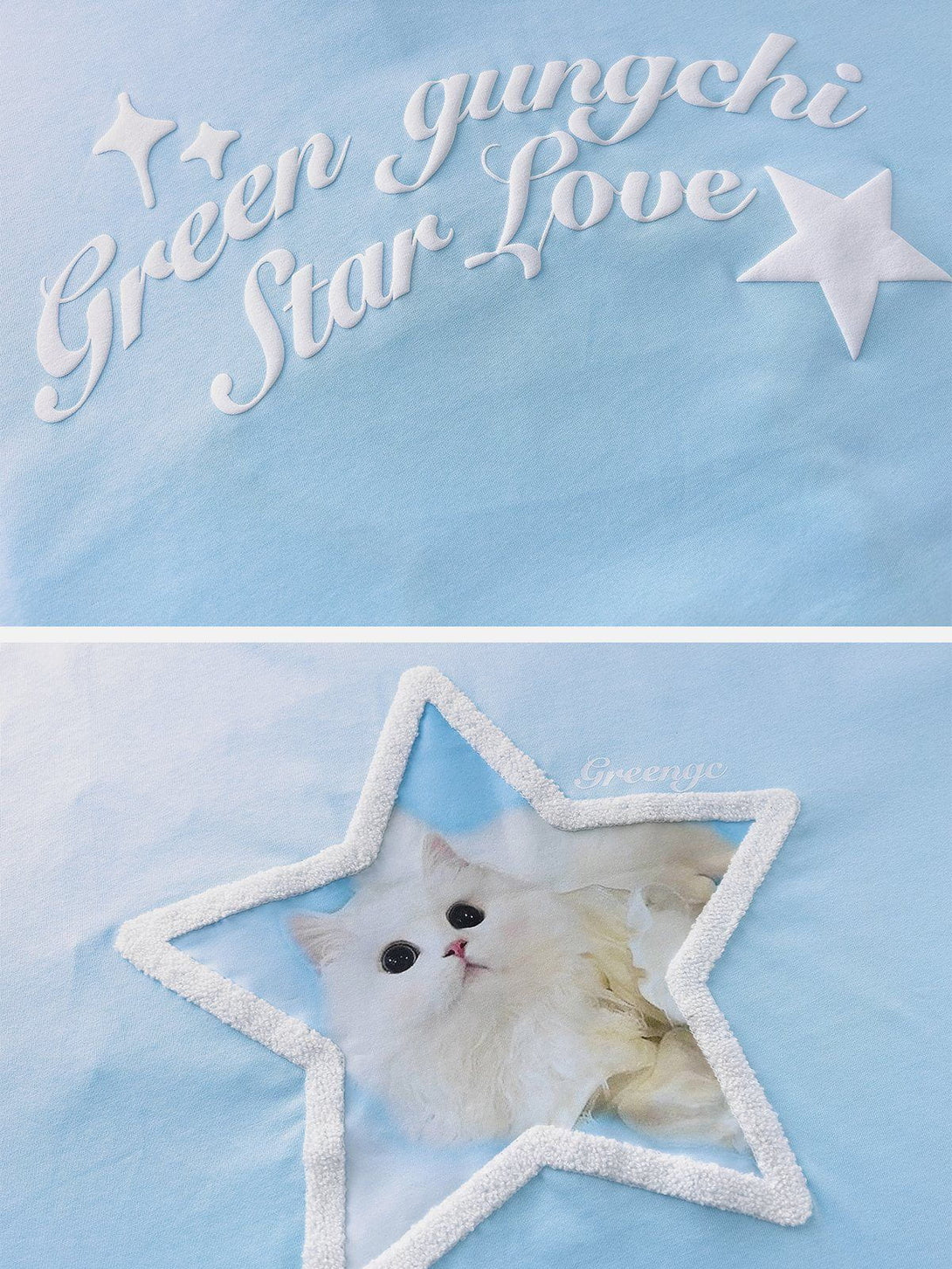 Majesda® - Star Cute Cat Graphic Tee- Outfit Ideas - Streetwear Fashion - majesda.com