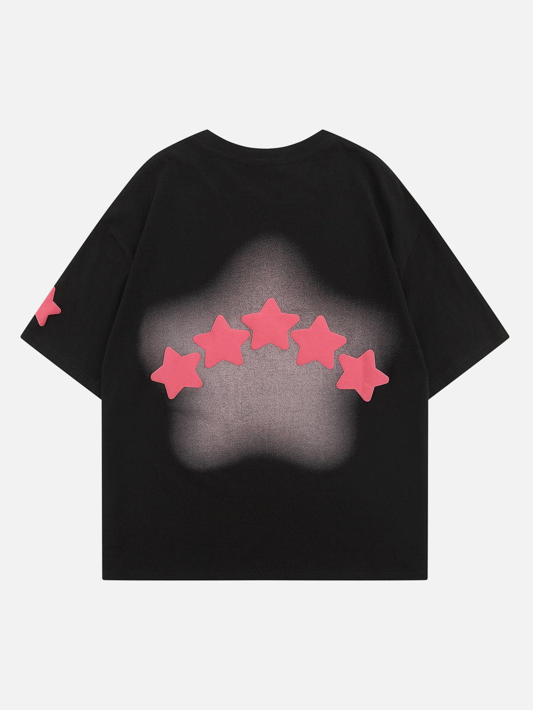 Majesda® - Star Dip-dye Embroidery Tee- Outfit Ideas - Streetwear Fashion - majesda.com