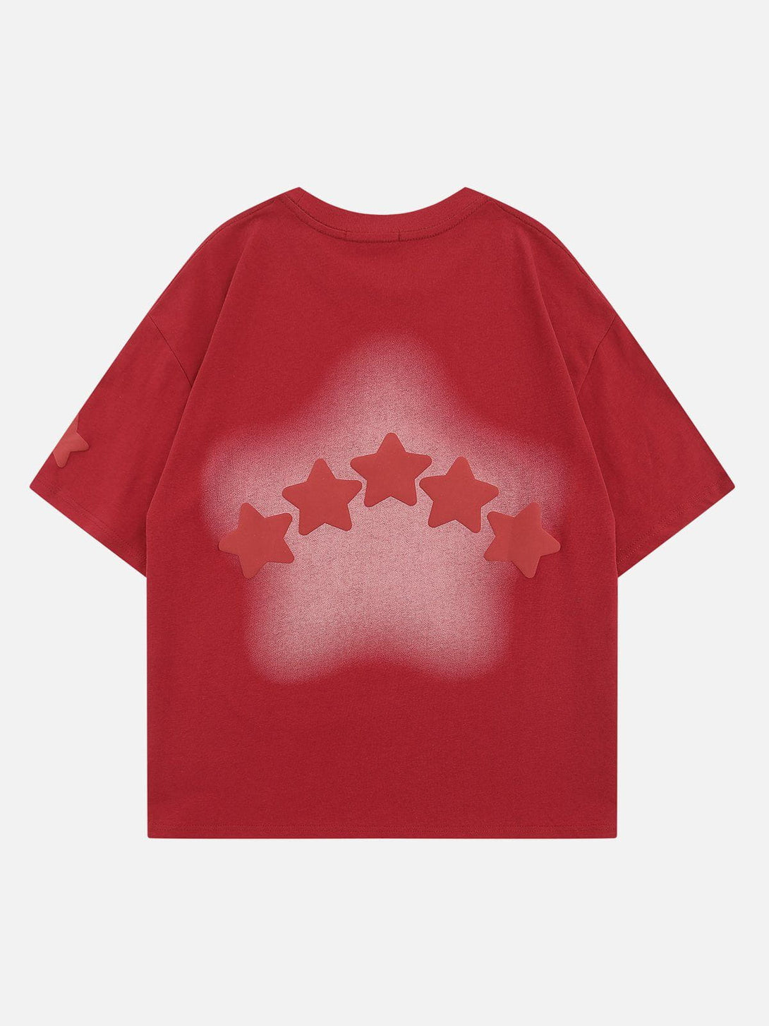 Majesda® - Star Dip-dye Embroidery Tee- Outfit Ideas - Streetwear Fashion - majesda.com