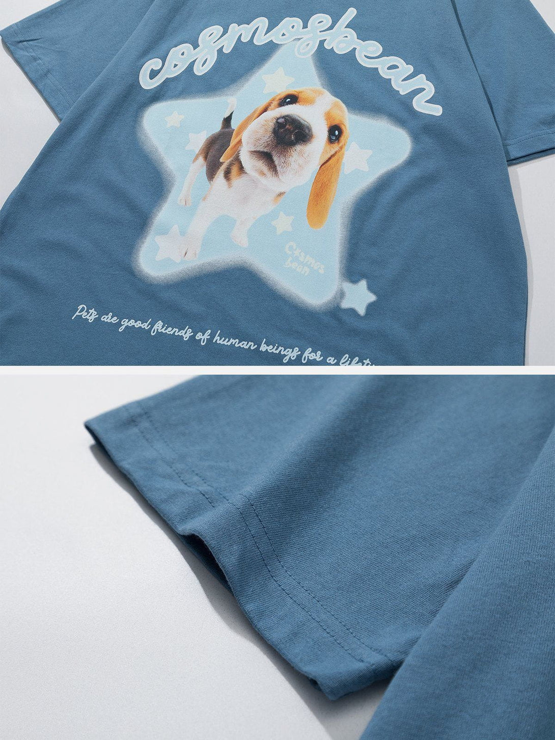 Majesda® - Star Dog Print Tee- Outfit Ideas - Streetwear Fashion - majesda.com