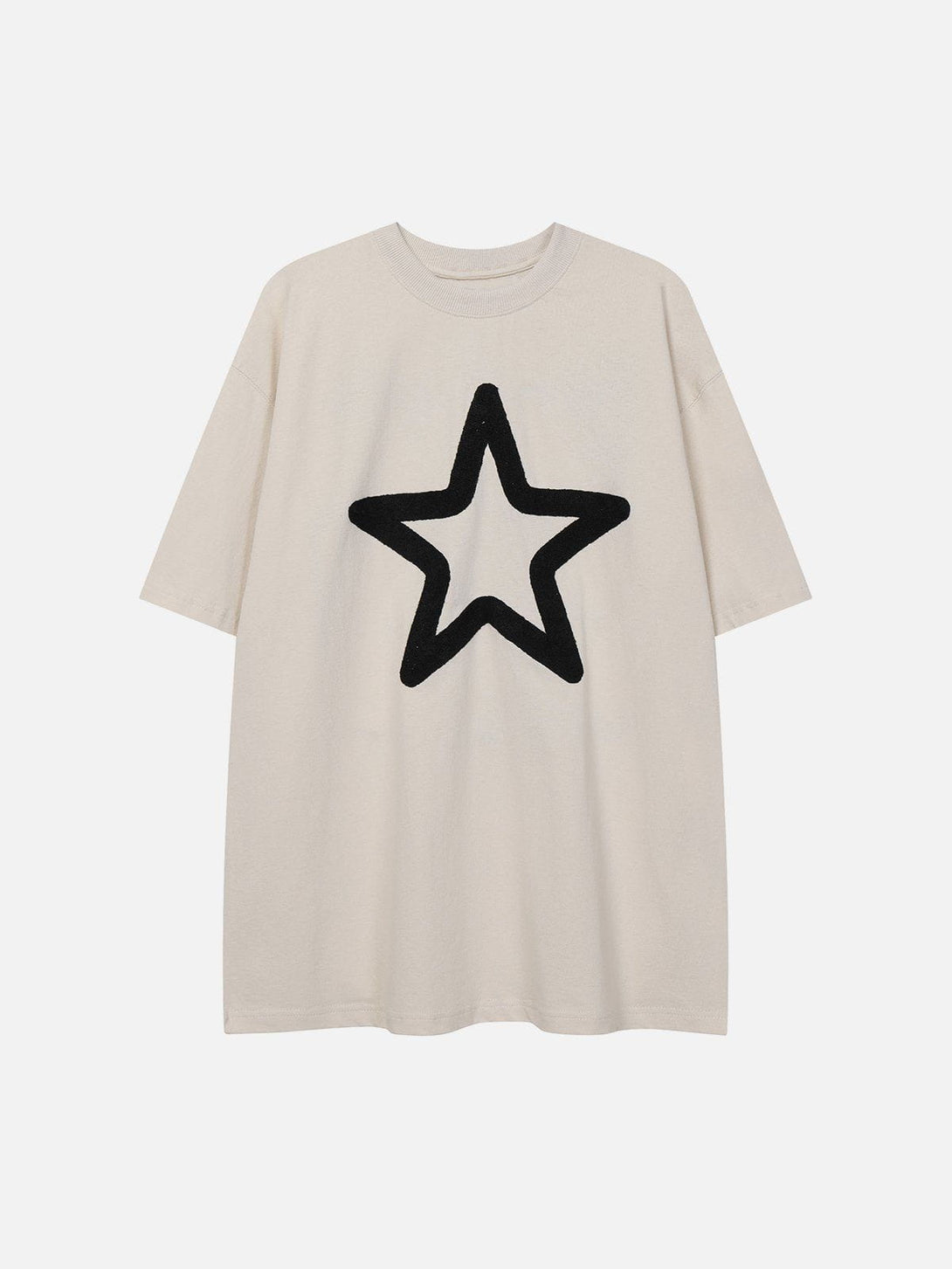 Majesda® - Star Embroidery Cotton Tee- Outfit Ideas - Streetwear Fashion - majesda.com