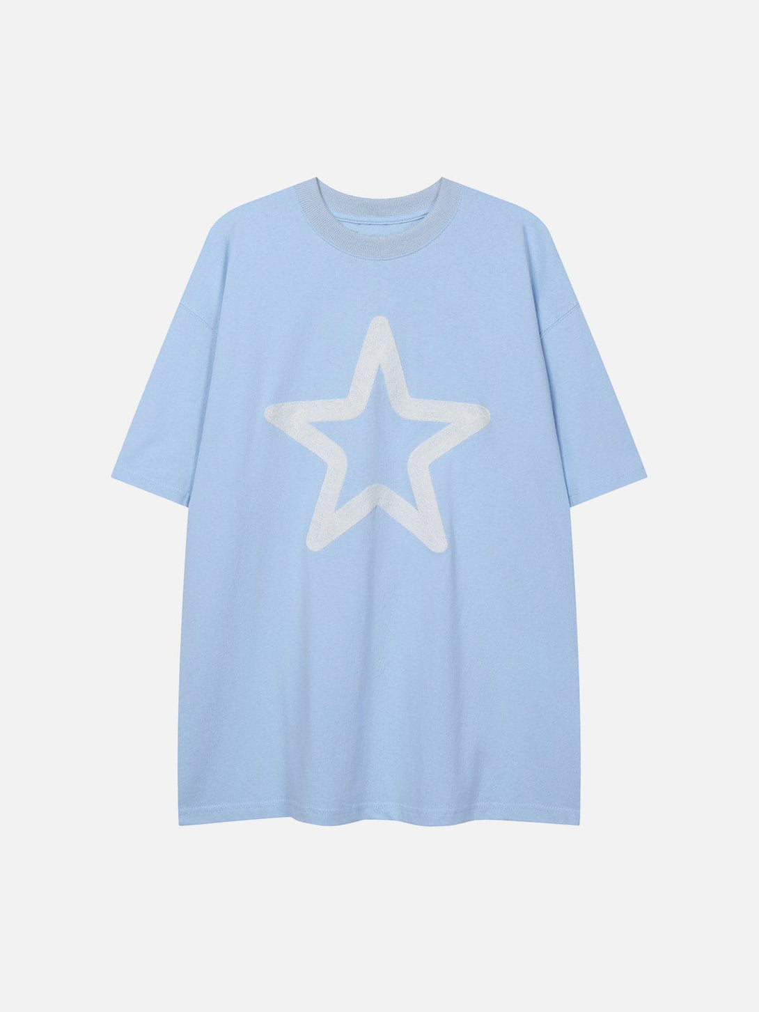 Majesda® - Star Embroidery Cotton Tee- Outfit Ideas - Streetwear Fashion - majesda.com