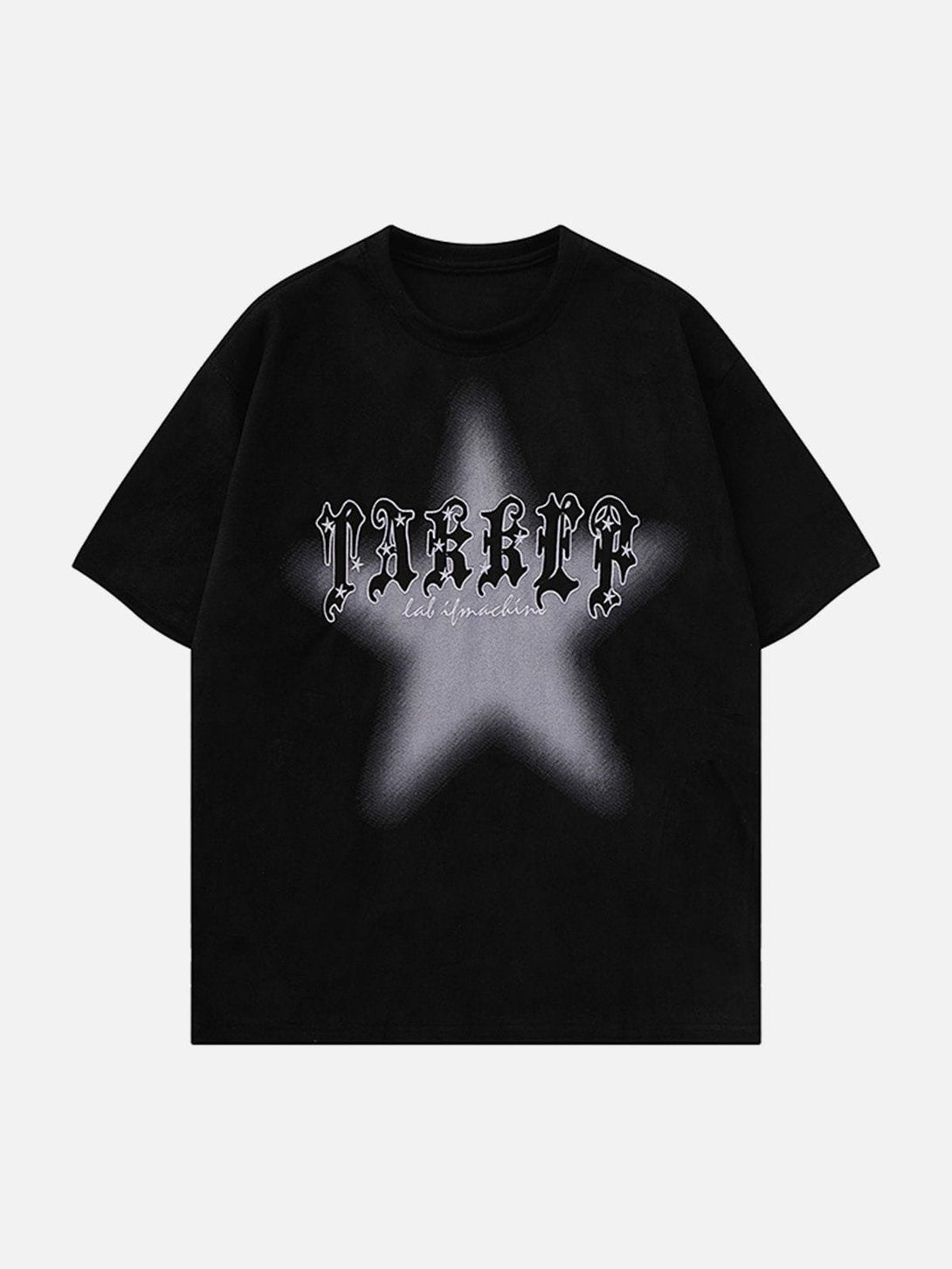 Majesda® - Star Gradient Letter Print Tee- Outfit Ideas - Streetwear Fashion - majesda.com