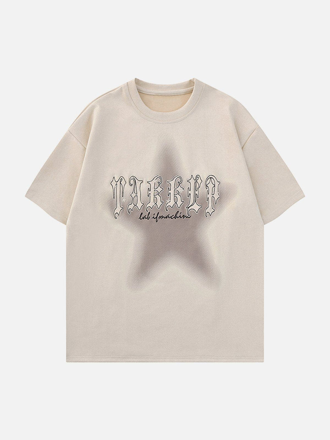 Majesda® - Star Gradient Letter Print Tee- Outfit Ideas - Streetwear Fashion - majesda.com