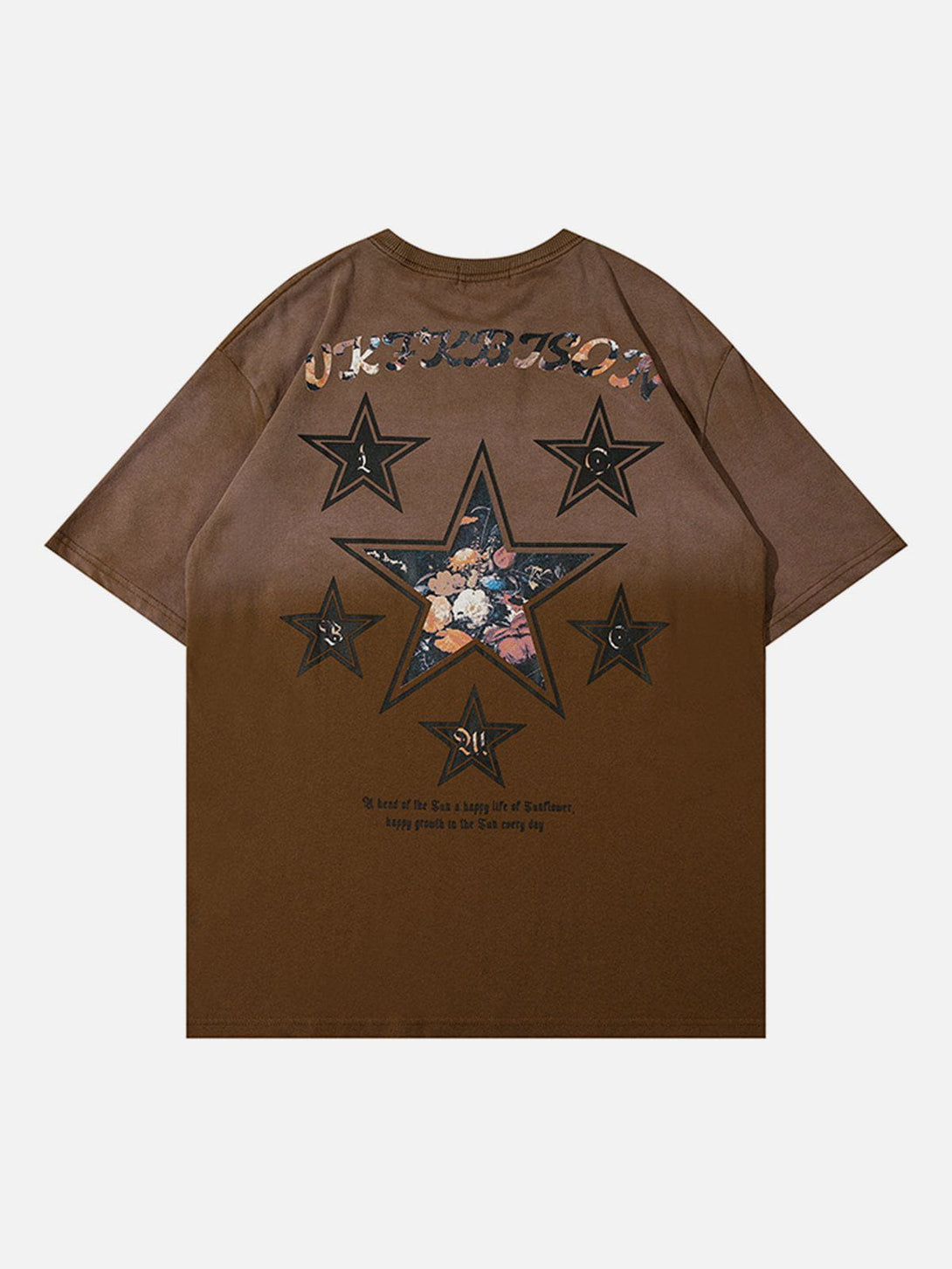 Majesda® - Star Gradient Tee- Outfit Ideas - Streetwear Fashion - majesda.com