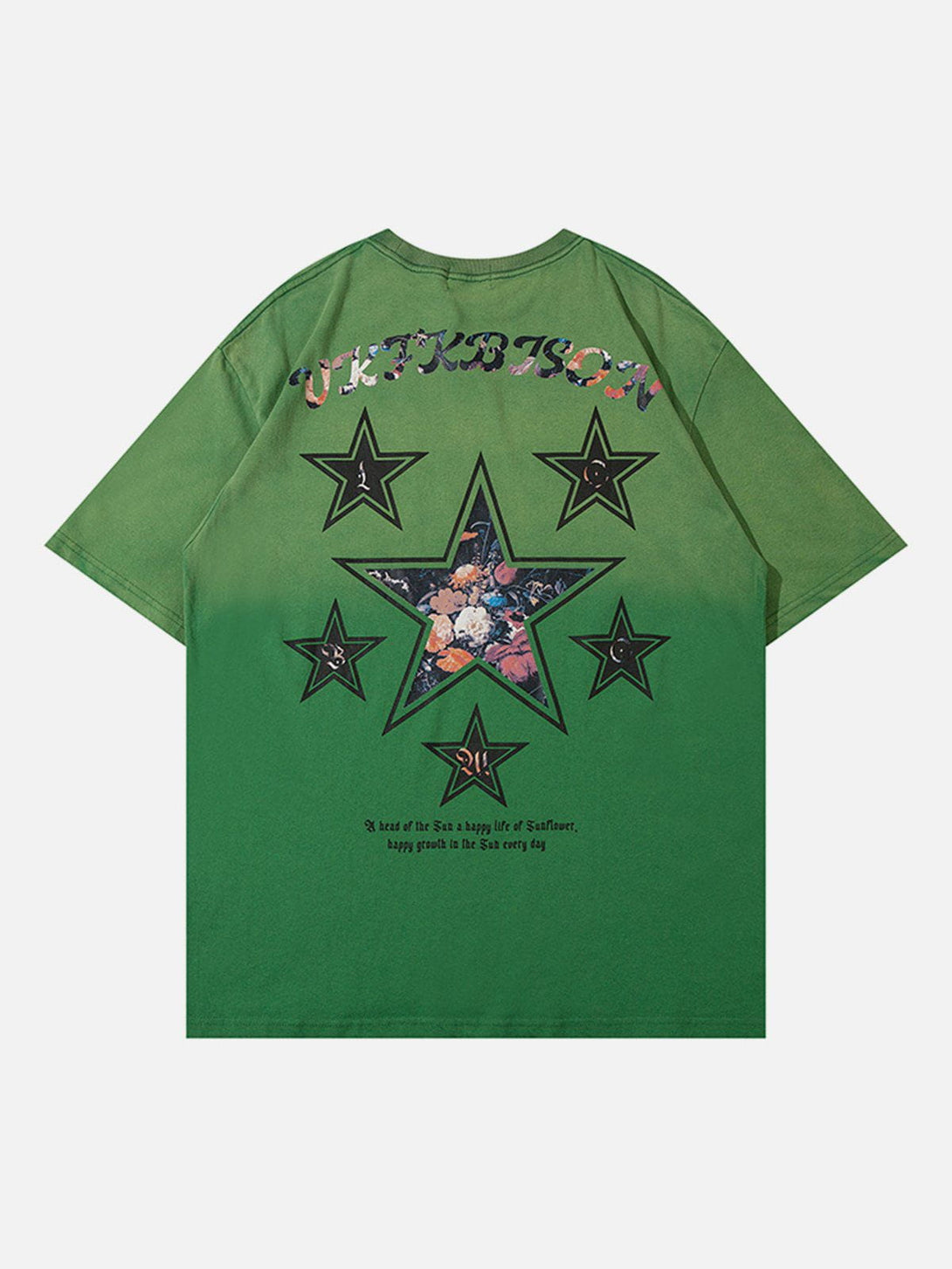 Majesda® - Star Gradient Tee- Outfit Ideas - Streetwear Fashion - majesda.com