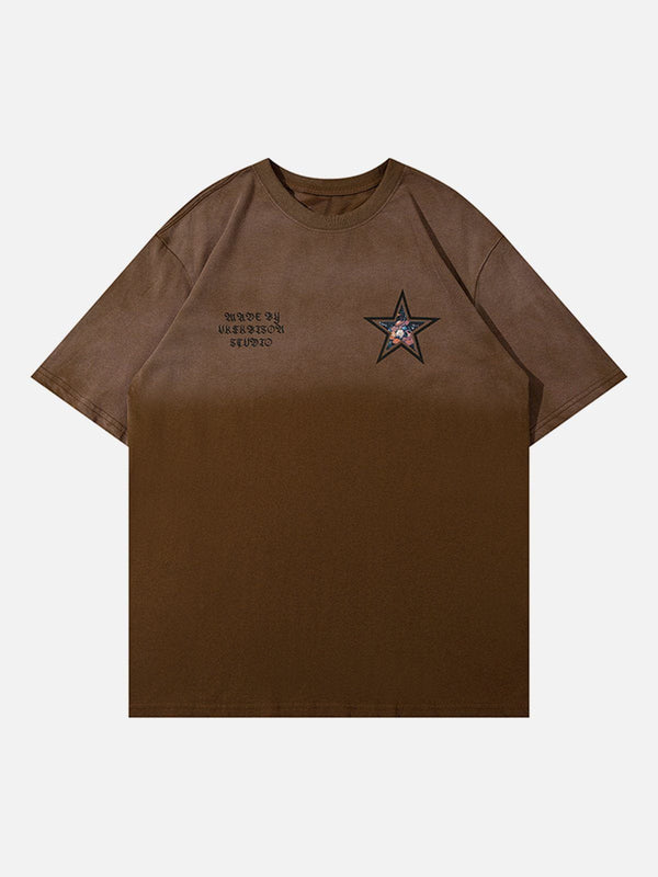 Majesda® - Star Gradient Tee- Outfit Ideas - Streetwear Fashion - majesda.com