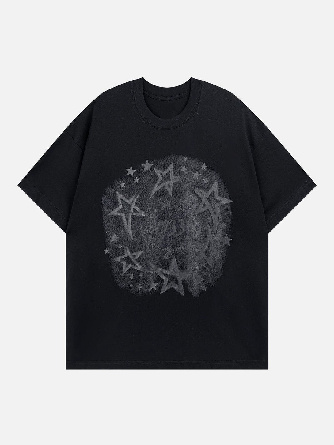 Majesda® - Star Graffiti Print Tee- Outfit Ideas - Streetwear Fashion - majesda.com