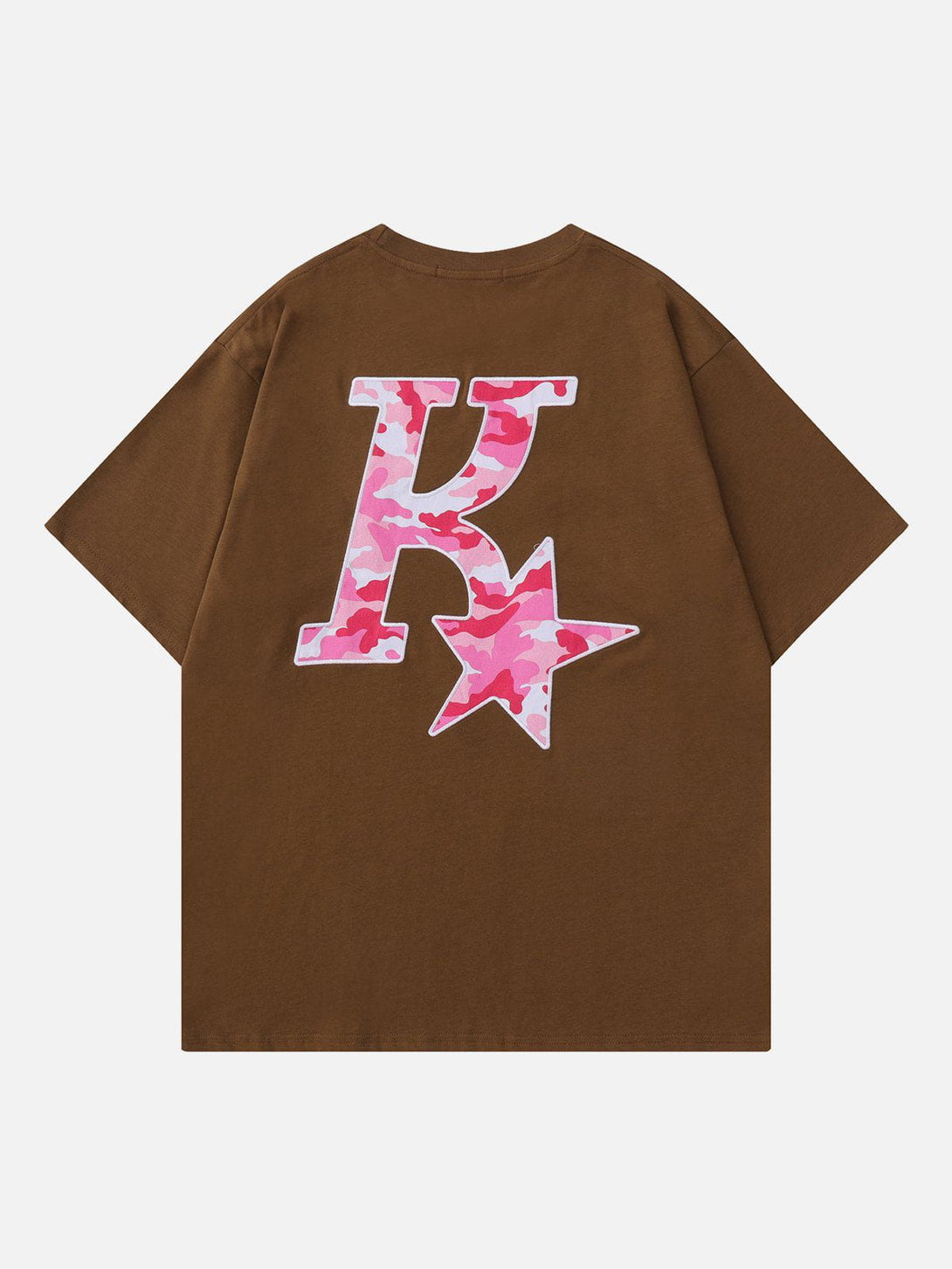 Majesda® - Star Letter Embroidery Tee- Outfit Ideas - Streetwear Fashion - majesda.com