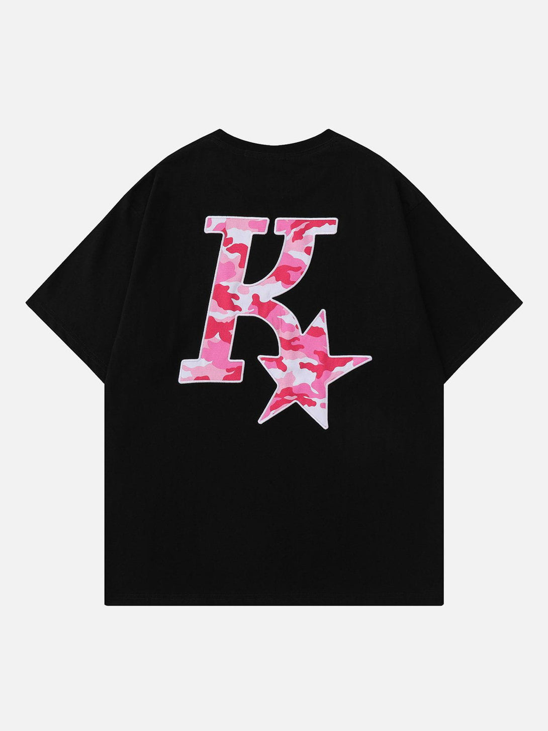 Majesda® - Star Letter Embroidery Tee- Outfit Ideas - Streetwear Fashion - majesda.com