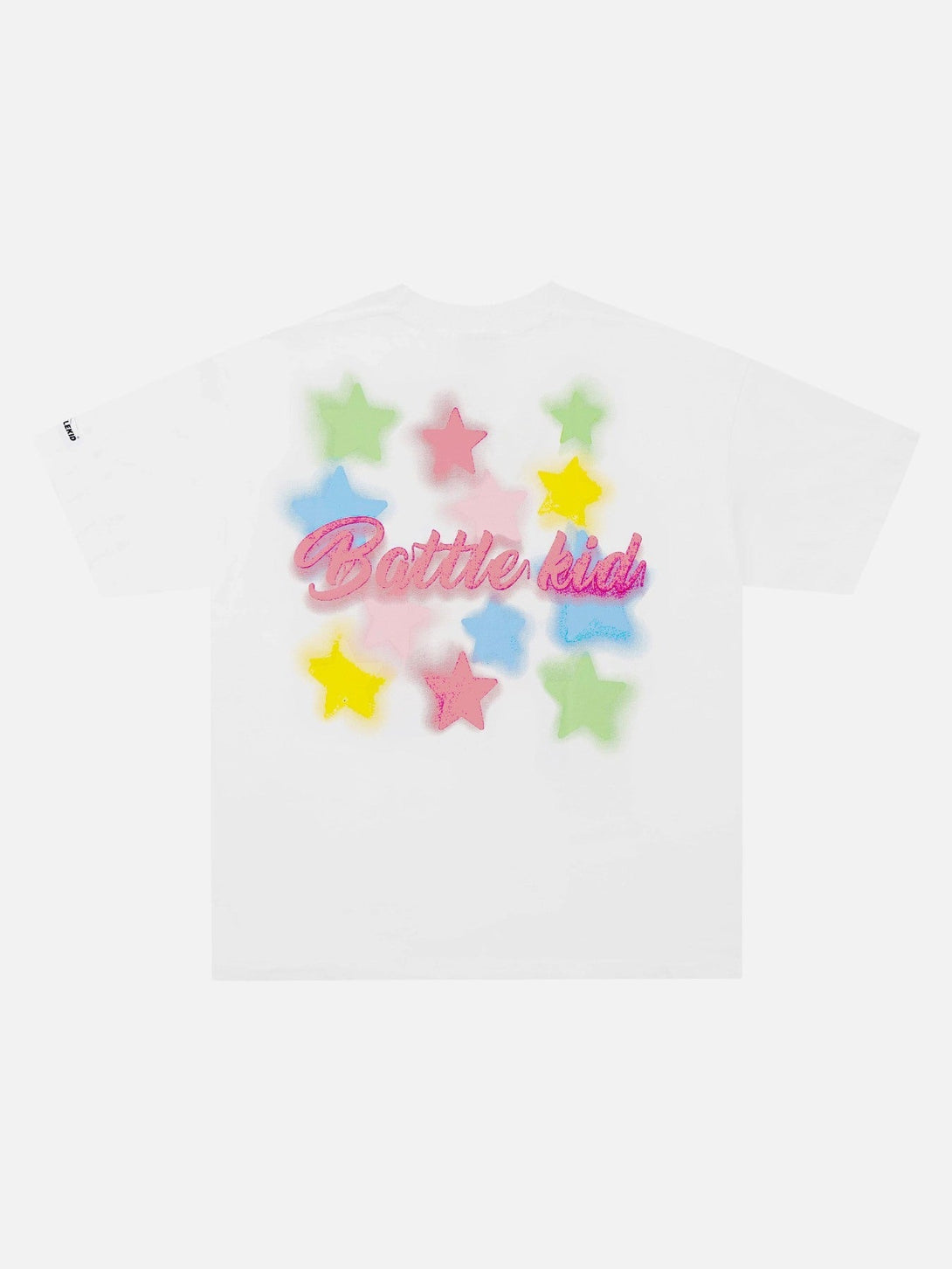 Majesda® - Star Letter Foam Print T-shirt - 1781- Outfit Ideas - Streetwear Fashion - majesda.com