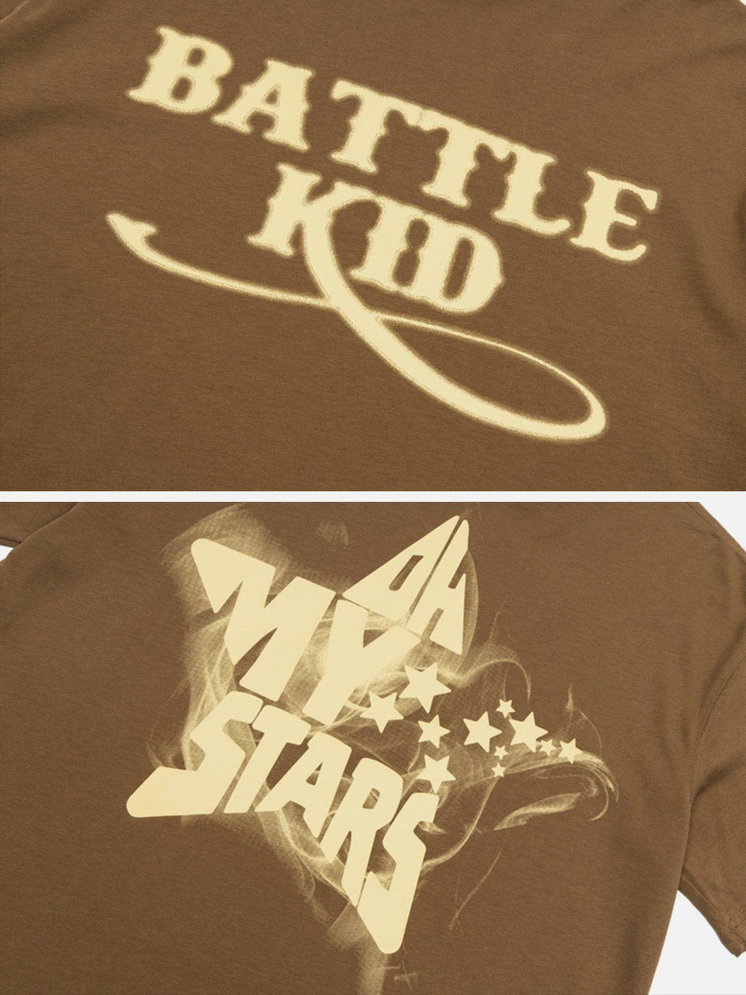 Majesda® - Star Letter Print Tee- Outfit Ideas - Streetwear Fashion - majesda.com