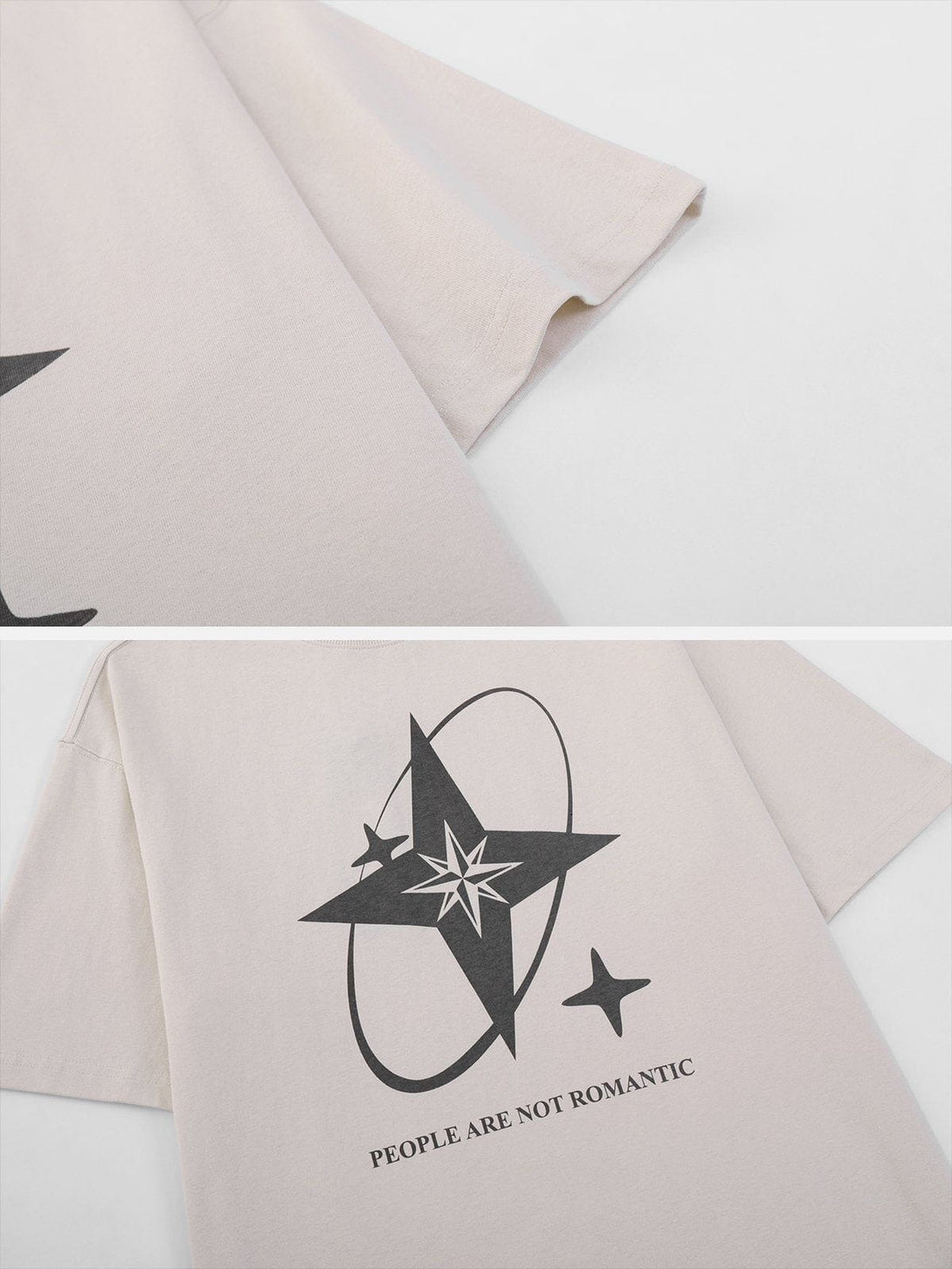 Majesda® - Star Print Cotton Tee- Outfit Ideas - Streetwear Fashion - majesda.com