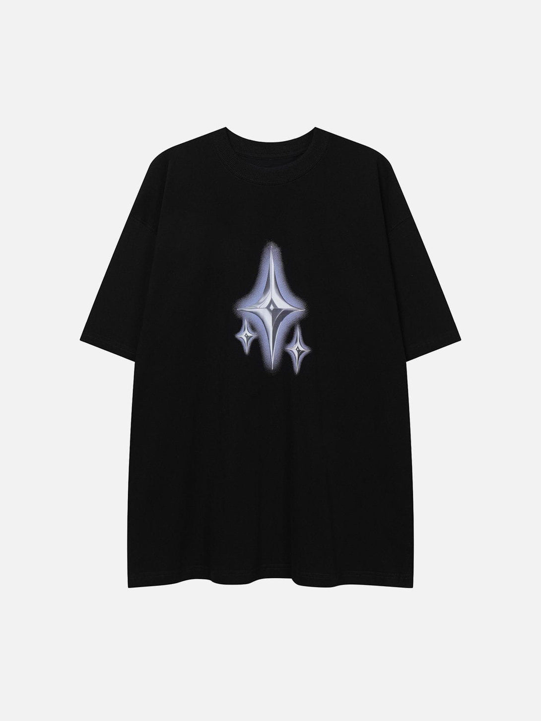 Majesda® - Star Print Cotton Tee- Outfit Ideas - Streetwear Fashion - majesda.com