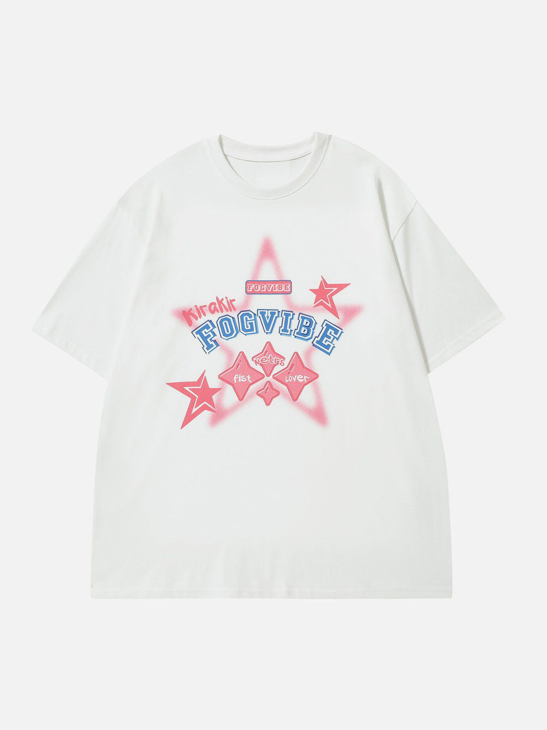 Majesda® - Star Print Ink Jet Tee- Outfit Ideas - Streetwear Fashion - majesda.com