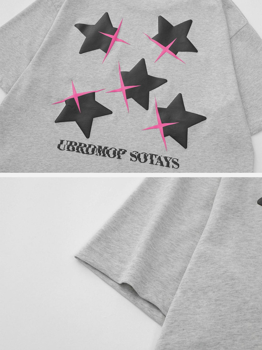 Majesda® - Star Print Tee- Outfit Ideas - Streetwear Fashion - majesda.com