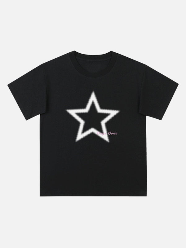 Majesda® - Star Print Tee- Outfit Ideas - Streetwear Fashion - majesda.com