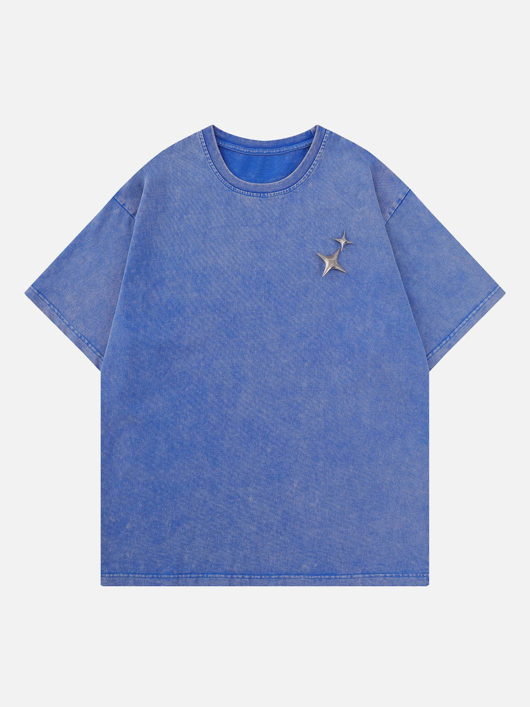 Majesda® - Star Print Washed Tee- Outfit Ideas - Streetwear Fashion - majesda.com