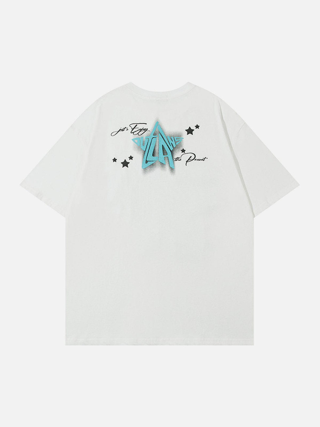 Majesda® - Star Shadow Chain Printing Tee- Outfit Ideas - Streetwear Fashion - majesda.com