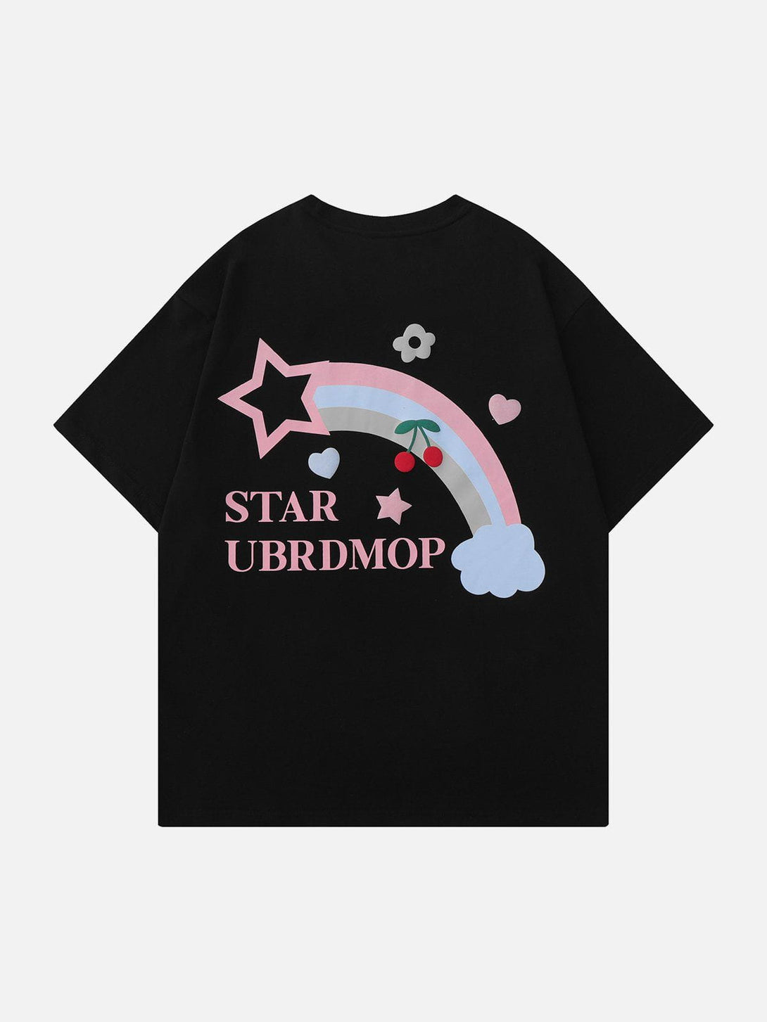 Majesda® - Stars Rainbow Print Tee- Outfit Ideas - Streetwear Fashion - majesda.com