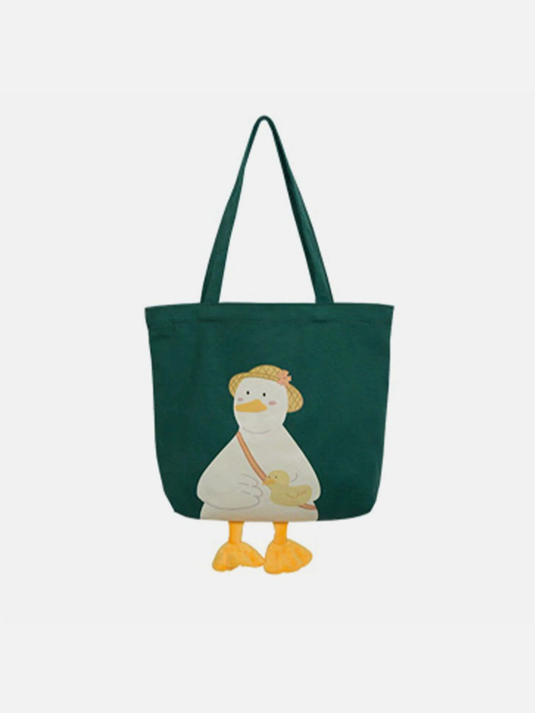Majesda® - Straw Hat Duck Canvas Bag- Outfit Ideas - Streetwear Fashion - majesda.com