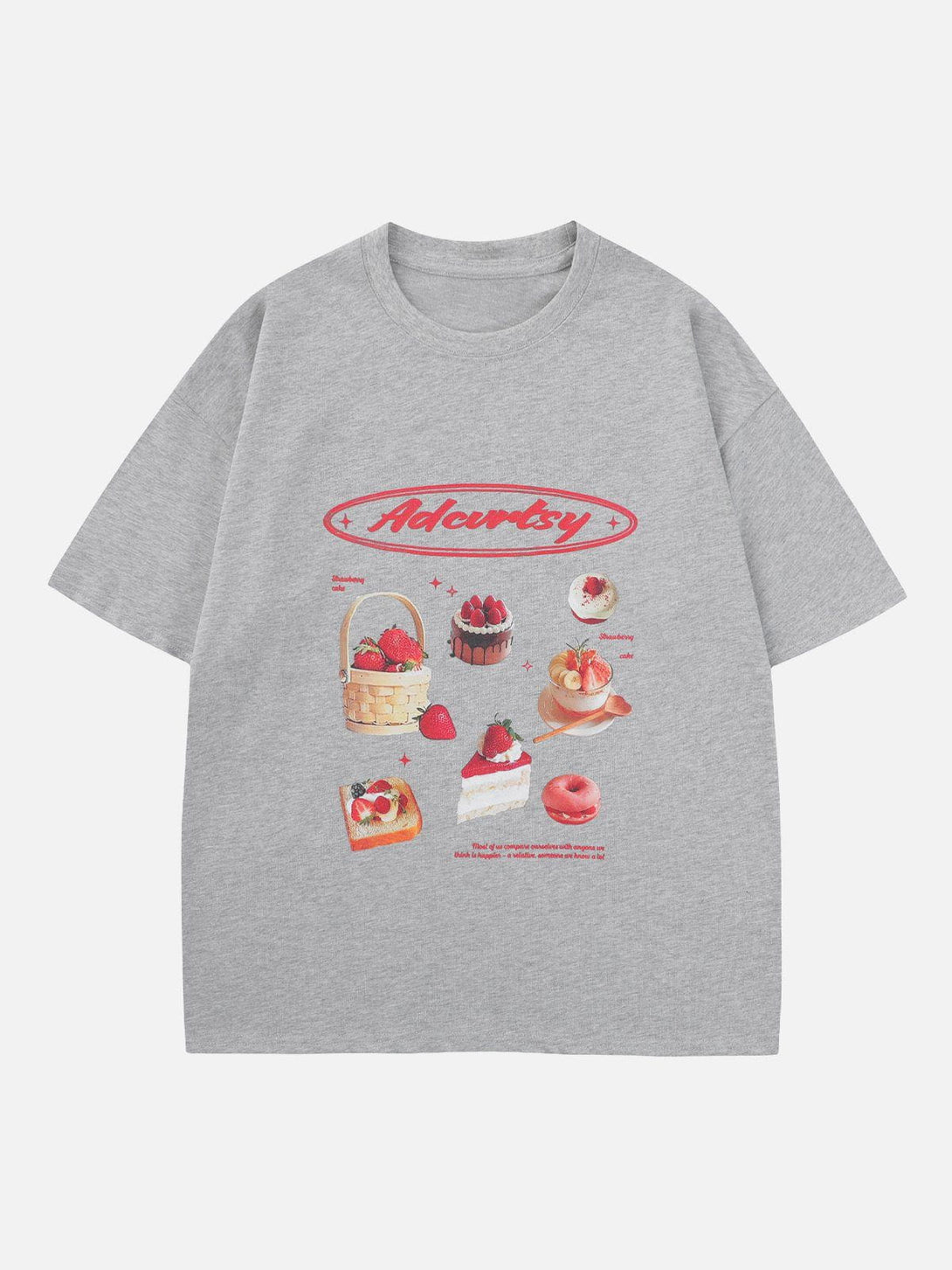 Majesda® - Strawberry Cake Print Tee- Outfit Ideas - Streetwear Fashion - majesda.com