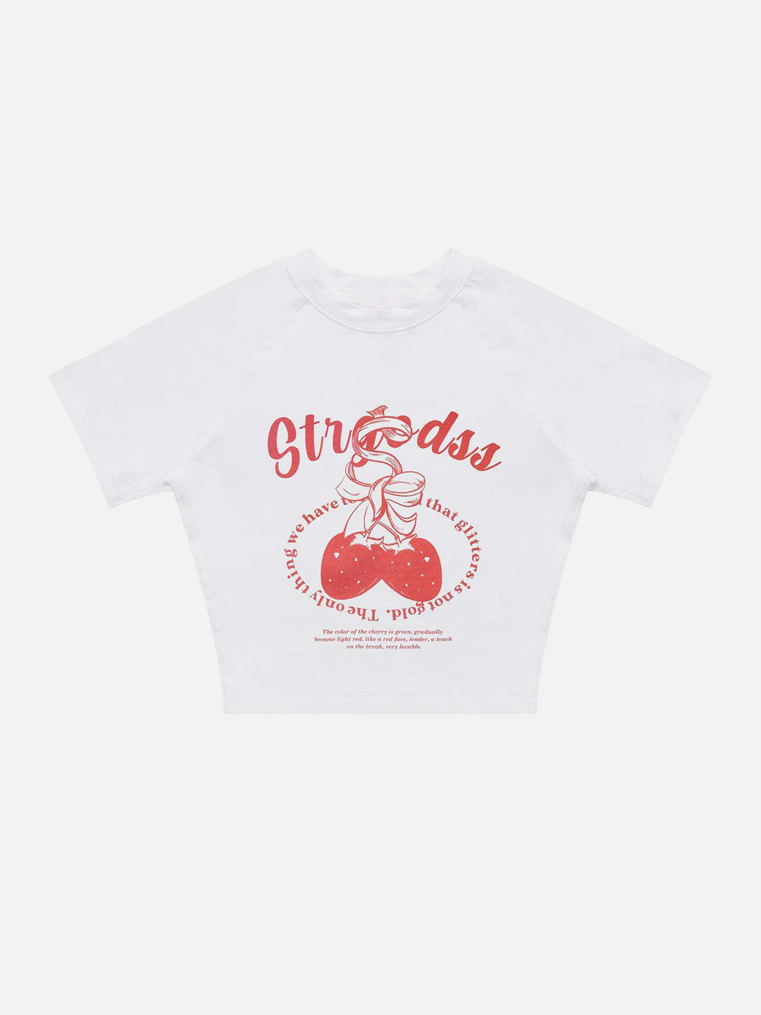 Majesda® - Strawberry Print Tee- Outfit Ideas - Streetwear Fashion - majesda.com