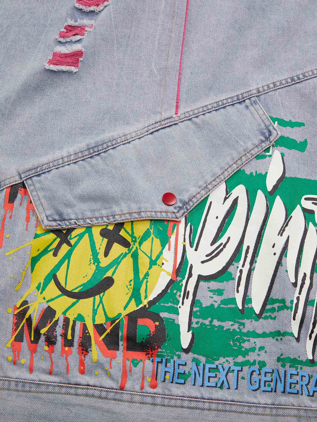 Majesda® - Street Hip-hop Ripped Graffiti Printed Denim Vest- Outfit Ideas - Streetwear Fashion - majesda.com